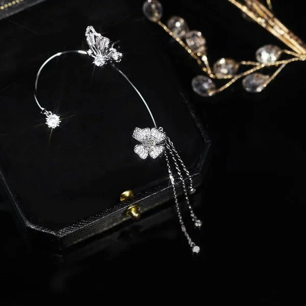 （Elegant und bequem, kein Ohrloch erforderlich）🌸🦋 – 𝐂𝐙𝐓𝐈𝐂𝐋𝐄® Schlichte Ohrclips mit Schmetterlings- und Blumenmotiv & Quasten （Letzter Tag Sonderangebot – 80% Rabatt 🔥） - Image 11