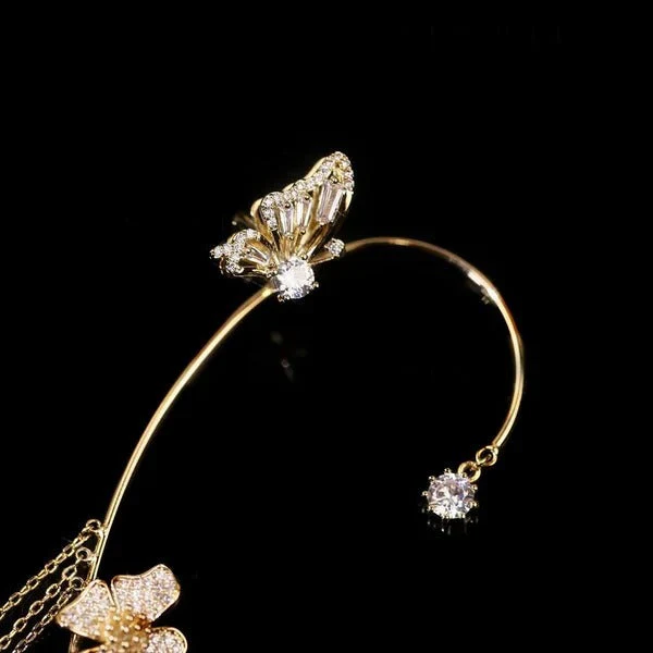 （Elegant und bequem, kein Ohrloch erforderlich）🌸🦋 – 𝐂𝐙𝐓𝐈𝐂𝐋𝐄® Schlichte Ohrclips mit Schmetterlings- und Blumenmotiv & Quasten （Letzter Tag Sonderangebot – 80% Rabatt 🔥） - Image 14