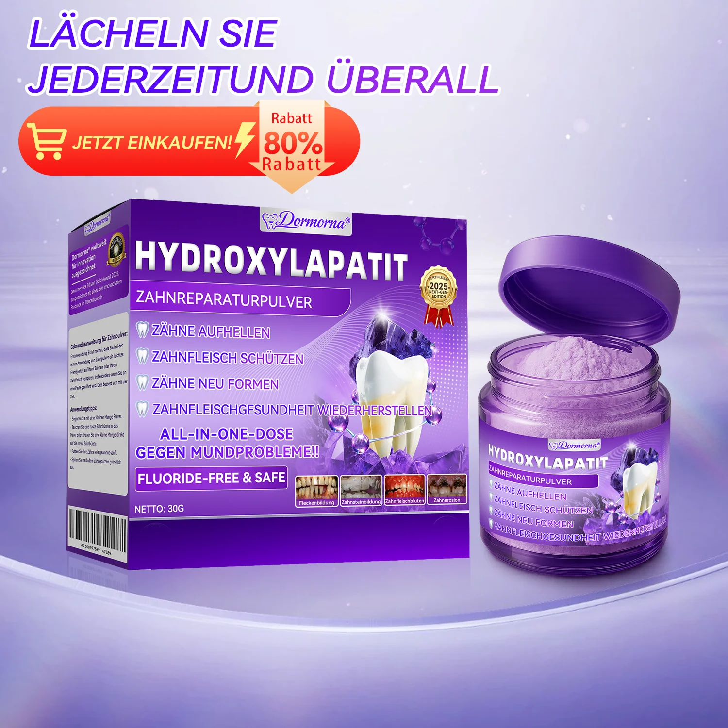 🎉 Neujahrs‑Angebot: 80 % RABATT ✨ Dormorna® Hydroxylapatit‑Zahnreparaturpulver 🦷 - Image 13