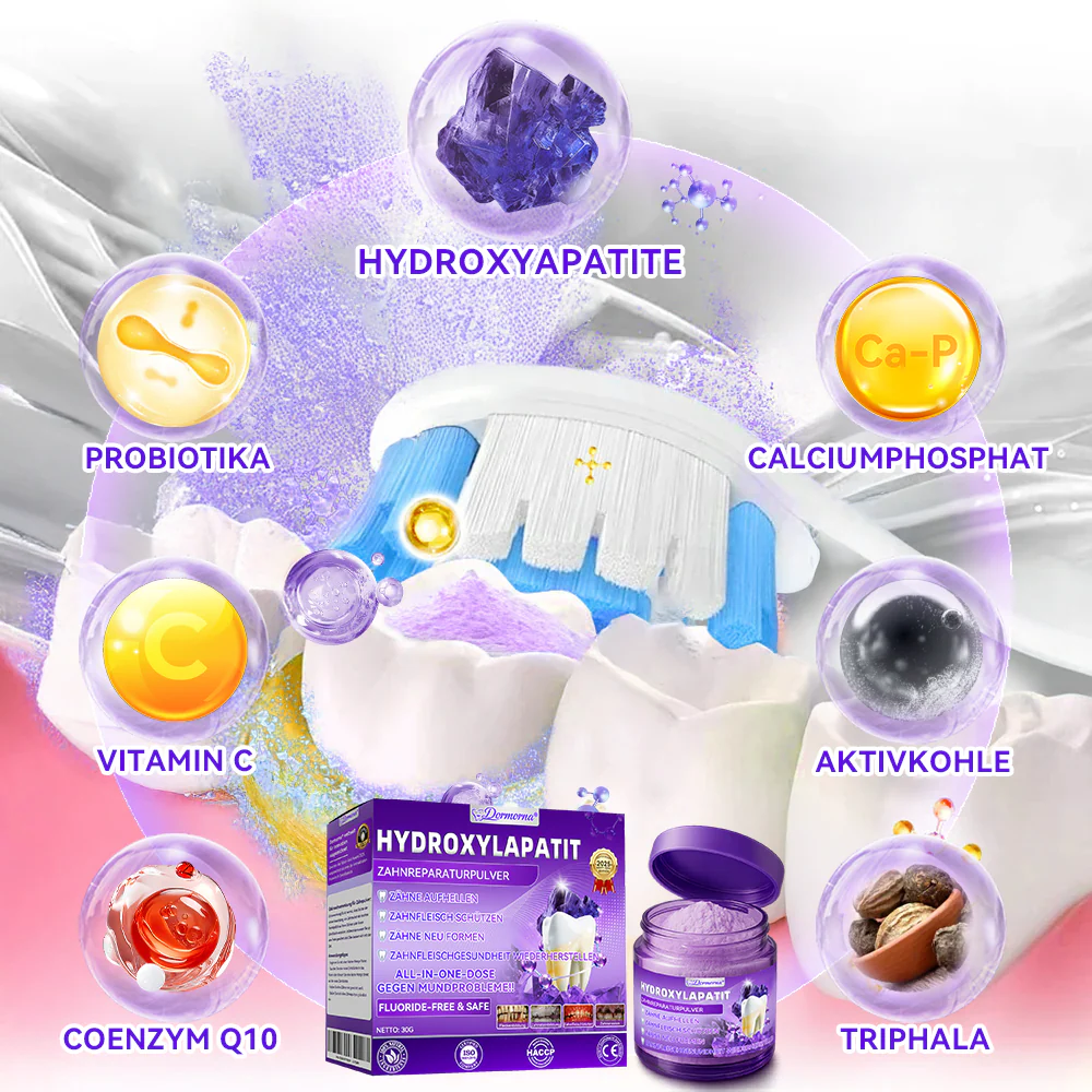 🛡️🥰Neujahrs‑Angebot: 80 % RABATT 🎉 Dormorna® Hydroxylapatit‑Zahnreparaturpulver 🦷 - Image 2