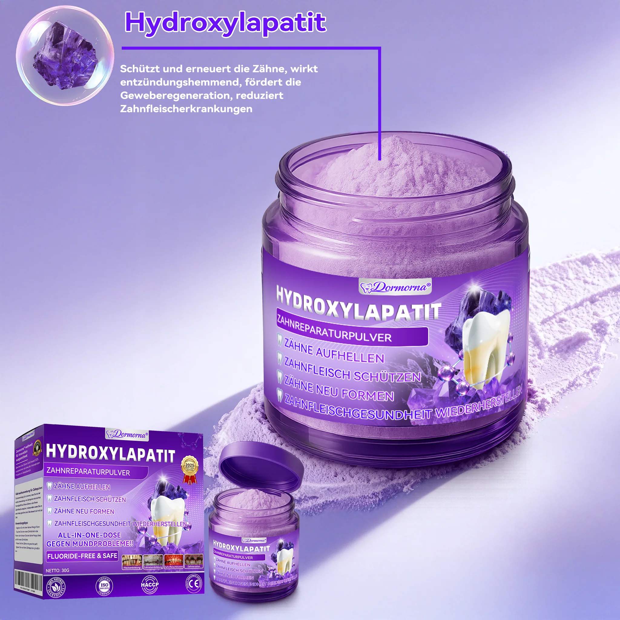 🛡️🥰Neujahrs‑Angebot: 80 % RABATT 🎉 Dormorna® Hydroxylapatit‑Zahnreparaturpulver 🦷 - Image 7